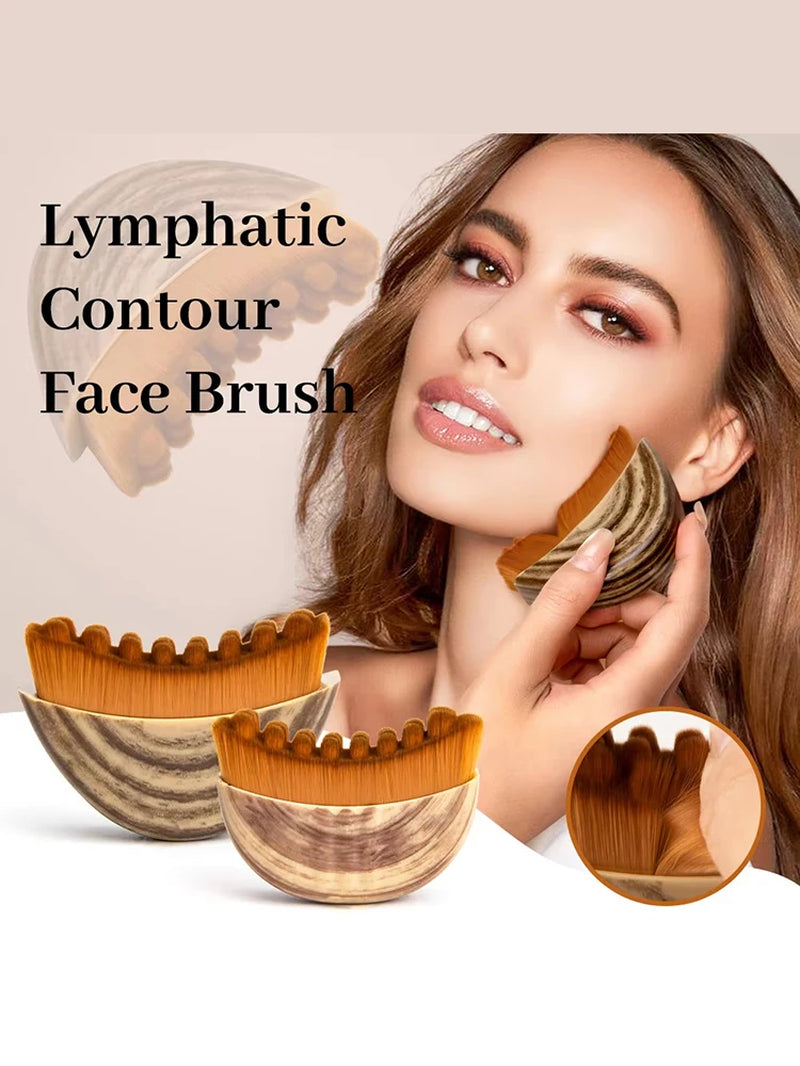  Axelskin Lymphatic Contour Face Brush — Jawline Sculpting & Depuffing Set