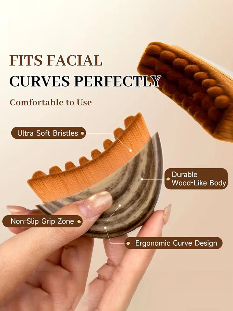  Axelskin Lymphatic Contour Face Brush — Jawline Sculpting & Depuffing Set