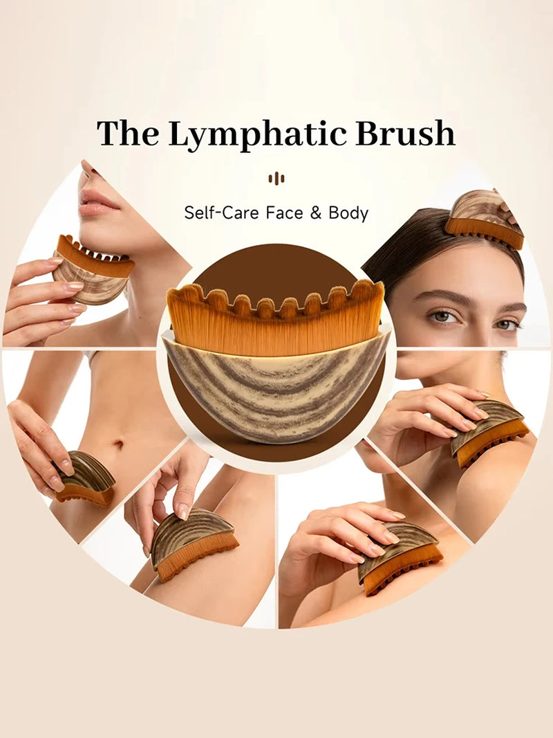  Axelskin Lymphatic Contour Face Brush — Jawline Sculpting & Depuffing Set