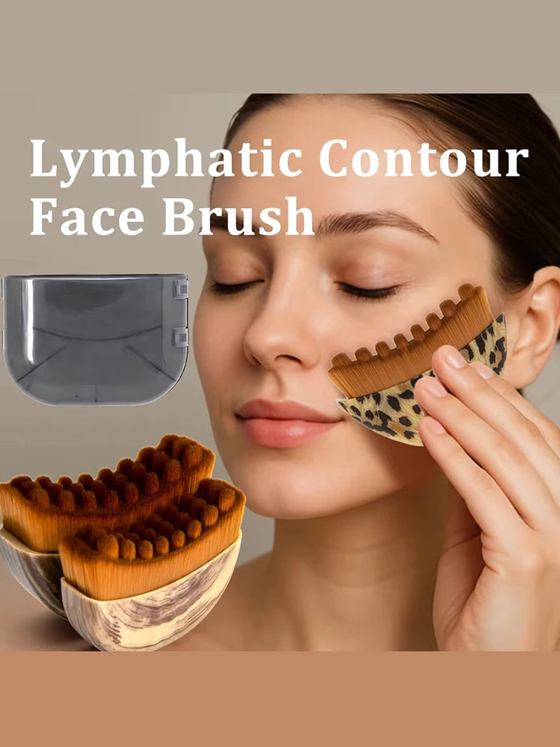  Axelskin Lymphatic Contour Face Brush — Jawline Sculpting & Depuffing Set