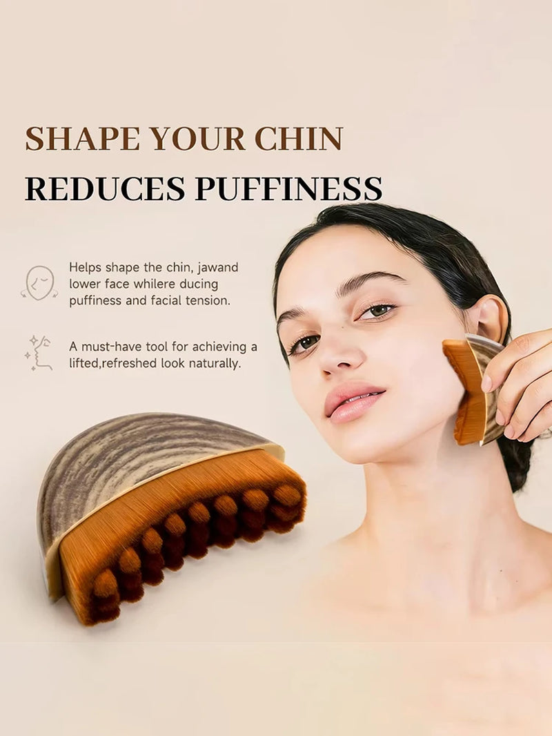  Axelskin Lymphatic Contour Face Brush — Jawline Sculpting & Depuffing Set